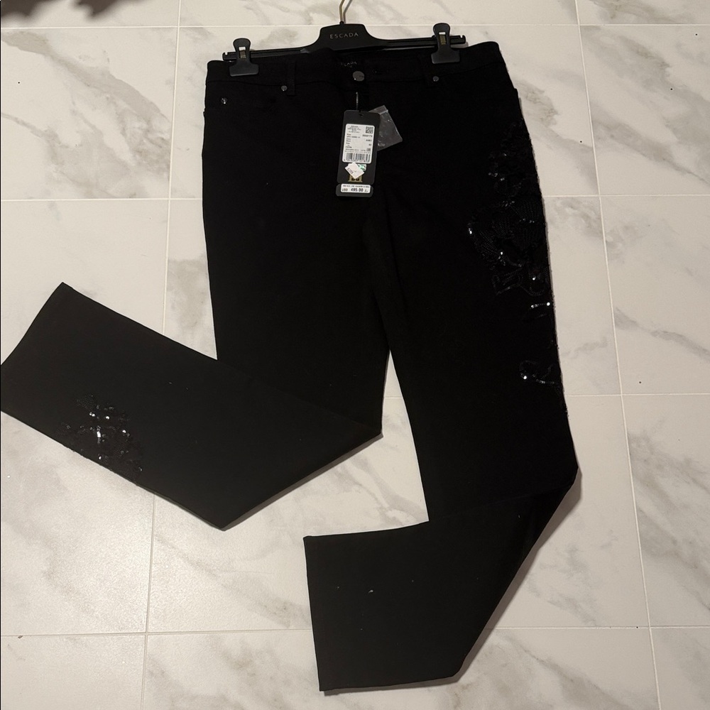 Escada Elegant Black Skinny Jeans